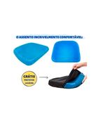 Assento Almofada Gel Silicone Ortopédico Para Carro Escritório E Cadeiras