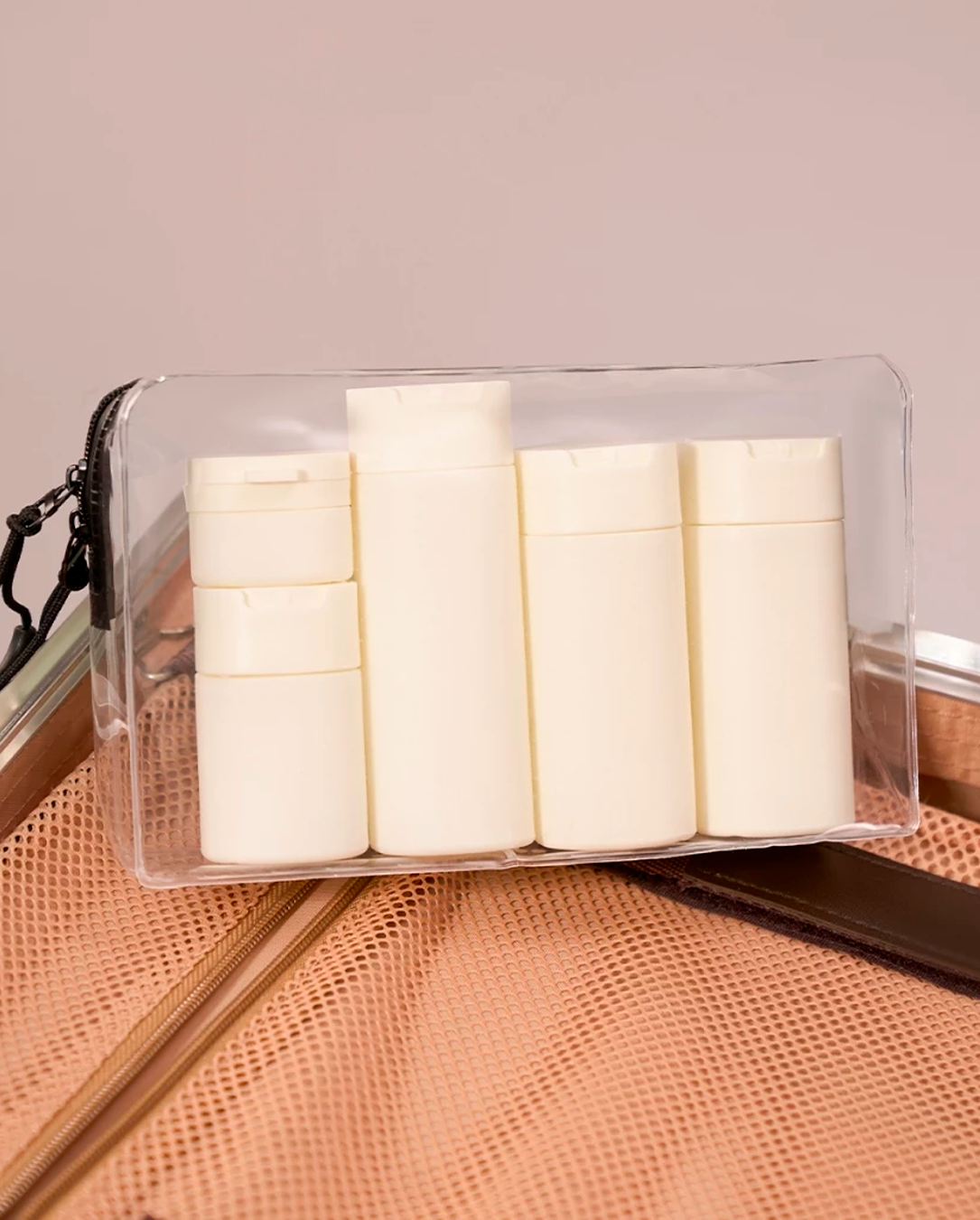 Kit 5 Frascos De Viagem PE Alta Qualidade Cosméticos Skincare Shampoo Sabonete Líquido