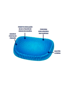 Assento Almofada Gel Silicone Ortopédico Para Carro Escritório E Cadeiras
