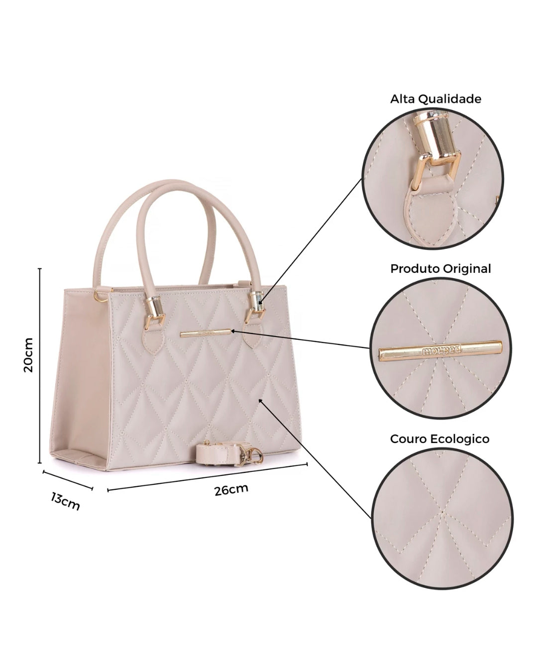 Kit 4 Bolsas Femininas De Ombro Lateral E Transversal Carteira e Necessaire