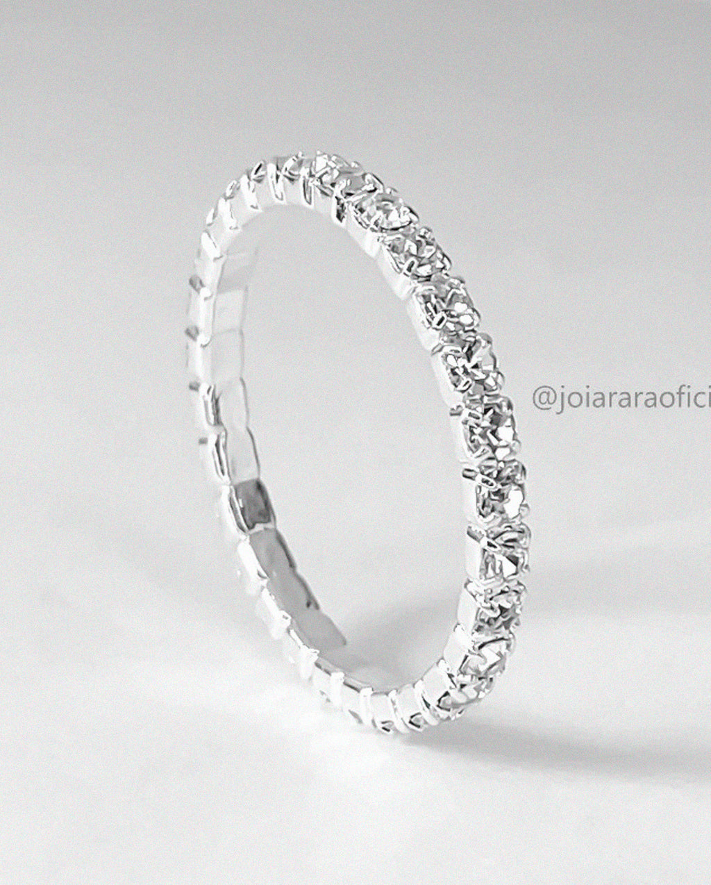 Anel Aparador de Aliança Cravejado Brilhante Banhado a Ouro ou Prata