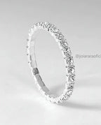 Anel Aparador de Aliança Cravejado Brilhante Banhado a Ouro ou Prata