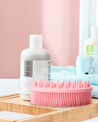 Escova De Banho E Lavagem Do Cabelo Dupla Face De Silicone Para Massagem Suave Das Crianças