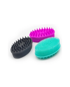 Escova De Banho E Lavagem Do Cabelo Dupla Face De Silicone Para Massagem Suave Das Crianças