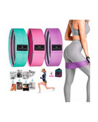 Kit 3 Faixas Elásticas Hip Resistance Bands Glúteos Pernas Para Malhar em Casa Com Conforto