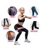 Kit 3 Faixas Elásticas Hip Resistance Bands Glúteos Pernas Para Malhar em Casa Com Conforto
