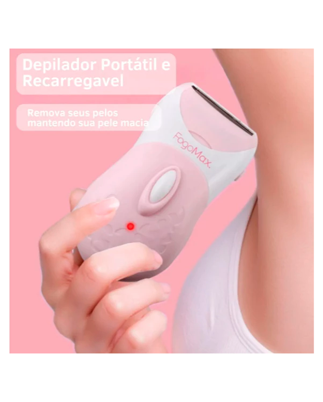 Depilador Elétrico Feminino Lavável Recarregável Portátil Facial E Corporal