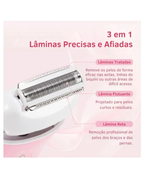 Depilador Elétrico Feminino Lavável Recarregável Portátil Facial E Corporal