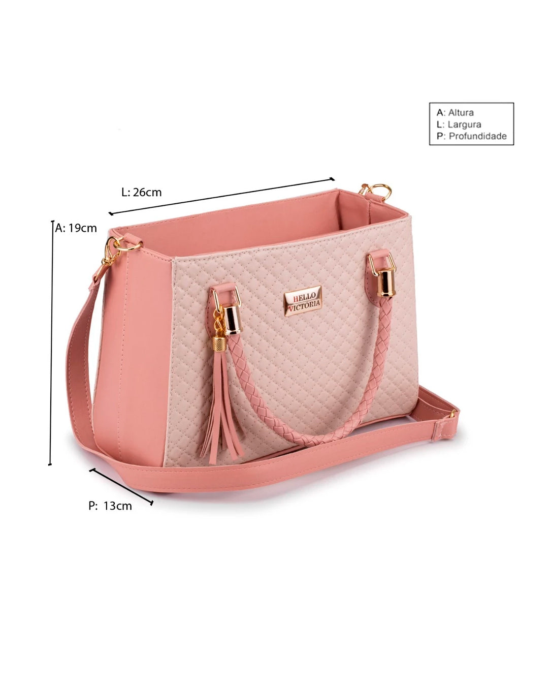 Bolsa Feminina Salete Média Com Alça De Mão E Transversal Design Matelassê