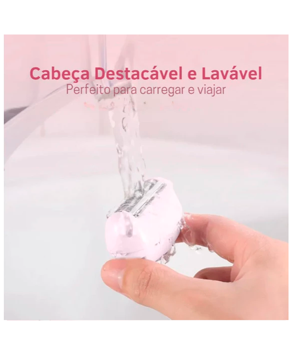 Depilador Elétrico Feminino Lavável Recarregável Portátil Facial E Corporal