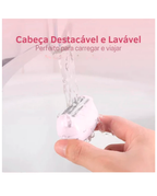 Depilador Elétrico Feminino Lavável Recarregável Portátil Facial E Corporal