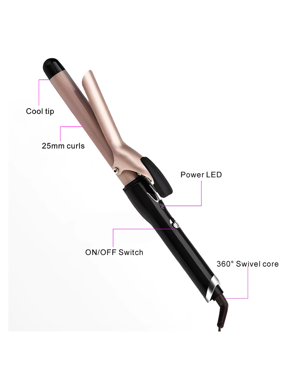 Babyliss Modelador de Cabelos Profissional Cabo Giratório Design Ergonômico