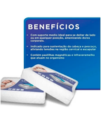 Travesseiro Cervical Ortopédico Magnético Com Infravermelho Terapêutico Pillow Anatômico Anti Ronco