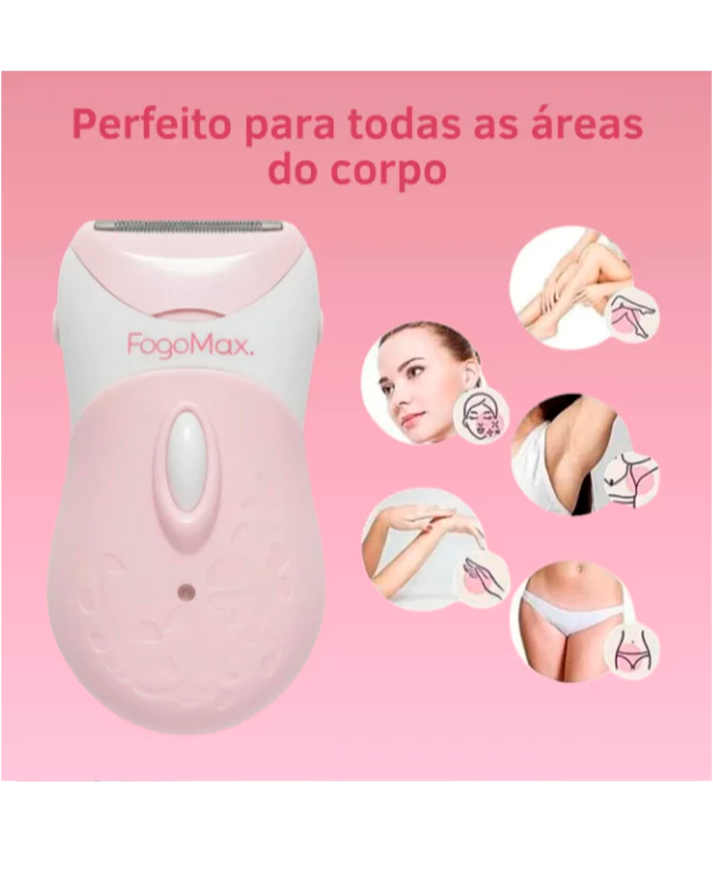 Depilador Elétrico Feminino Lavável Recarregável Portátil Facial E Corporal
