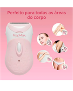 Depilador Elétrico Feminino Lavável Recarregável Portátil Facial E Corporal