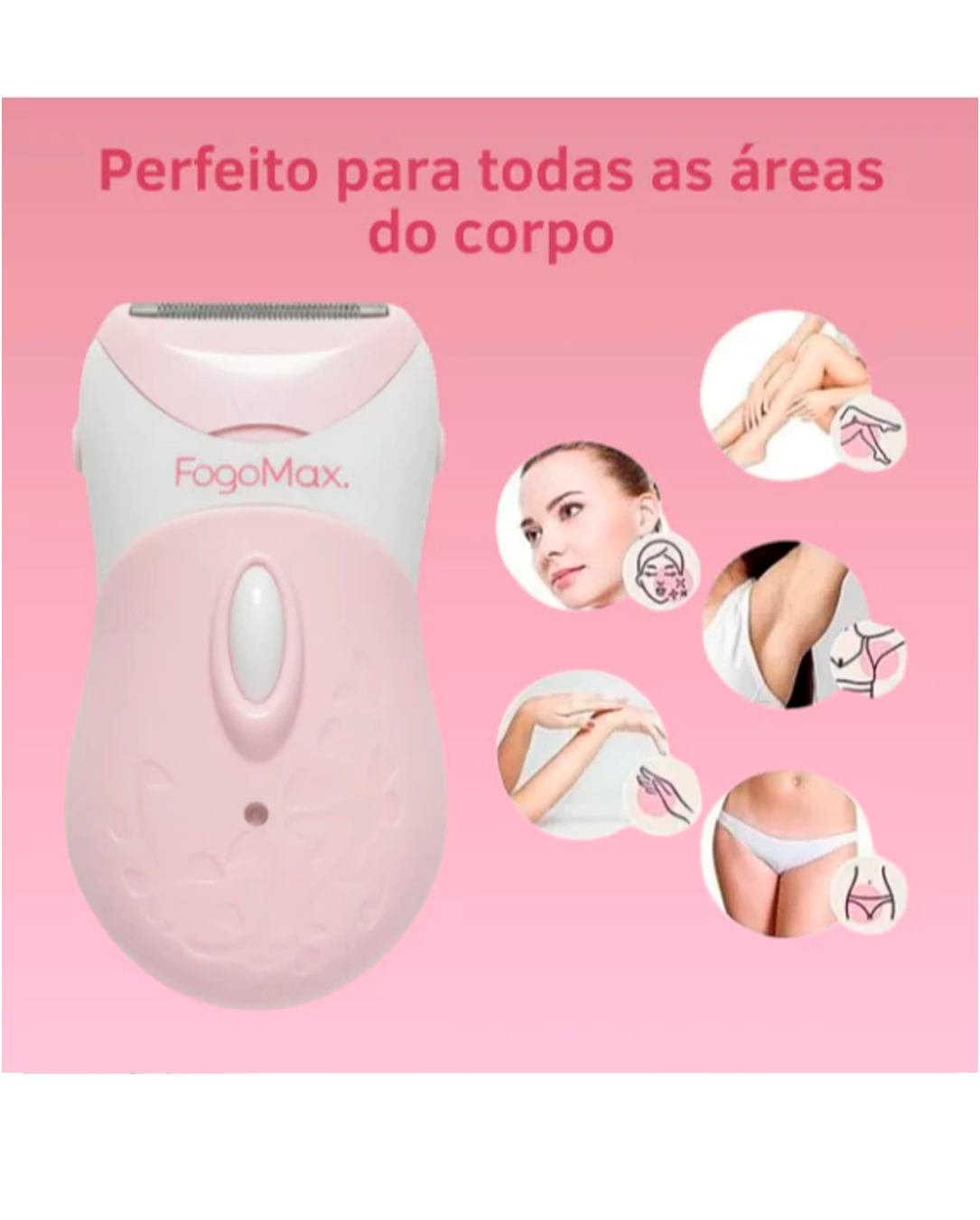 Depilador Elétrico Feminino Lavável Recarregável Portátil Facial E Corporal