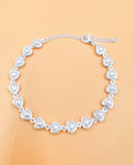 Pulseira Feminina Coração Folheado A Prata 925