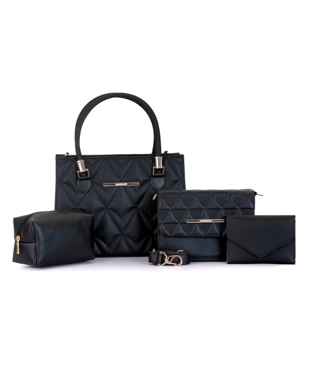 Kit 4 Bolsas Femininas De Ombro Lateral E Transversal Carteira e Necessaire