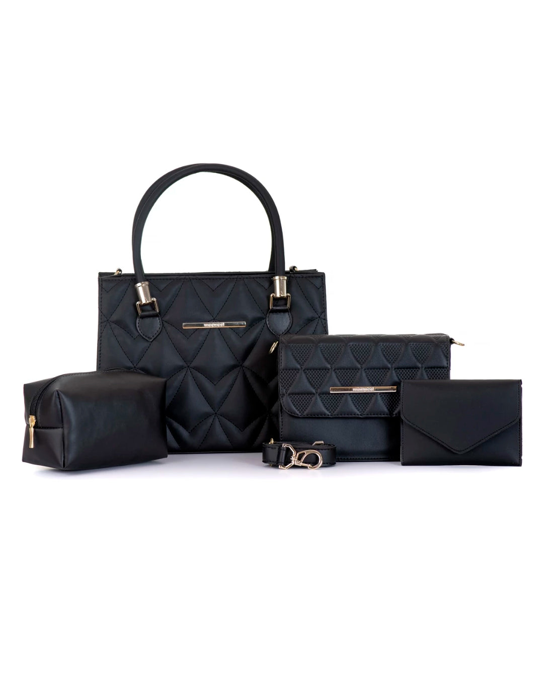 Kit 4 Bolsas Femininas De Ombro Lateral E Transversal Carteira e Necessaire
