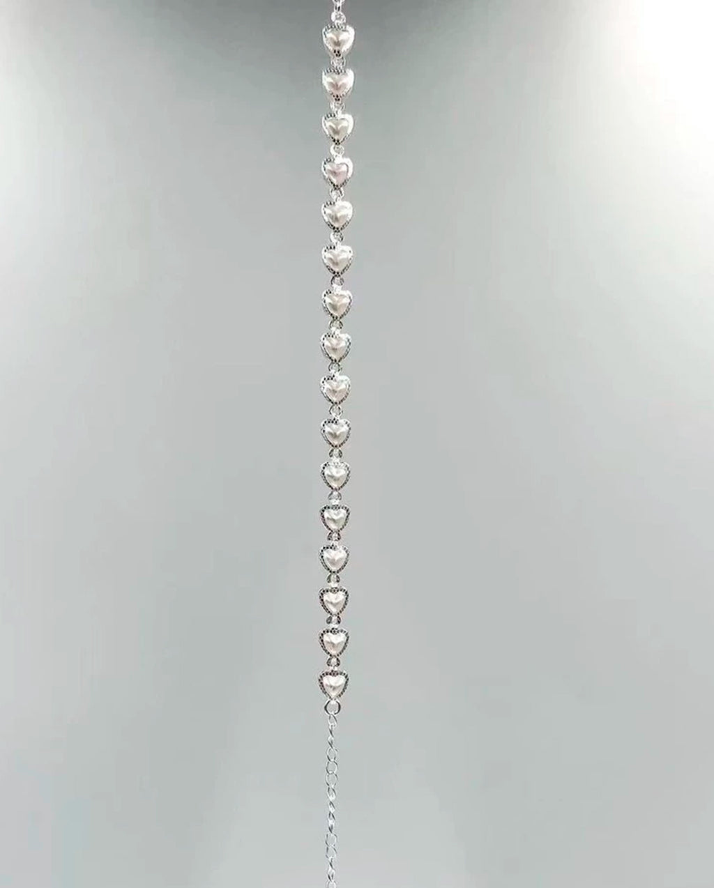 Pulseira Feminina Coração Folheado A Prata 925