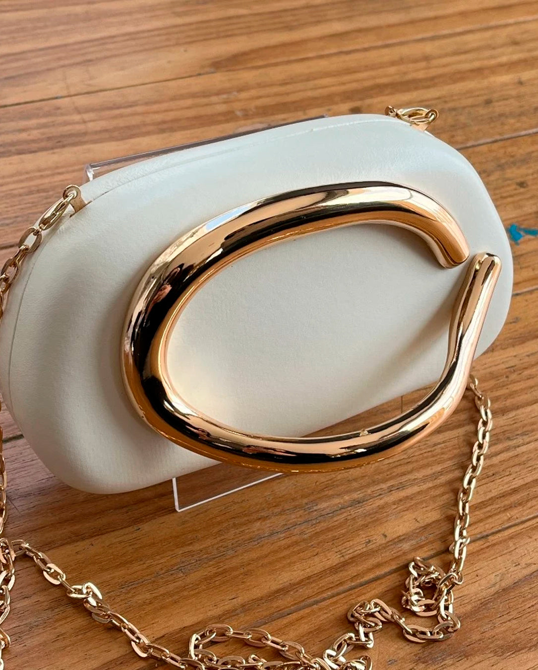 Bolsa Feminina Clutch De Festa Casamento Alça Corrente Dourada