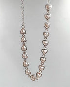 Pulseira Feminina Coração Folheado A Prata 925