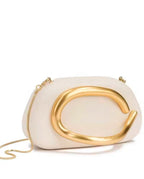 Bolsa Feminina Clutch De Festa Casamento Alça Corrente Dourada