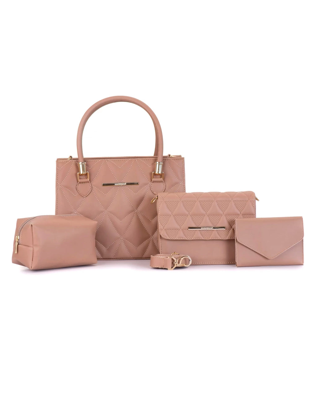 Kit 4 Bolsas Femininas De Ombro Lateral E Transversal Carteira e Necessaire