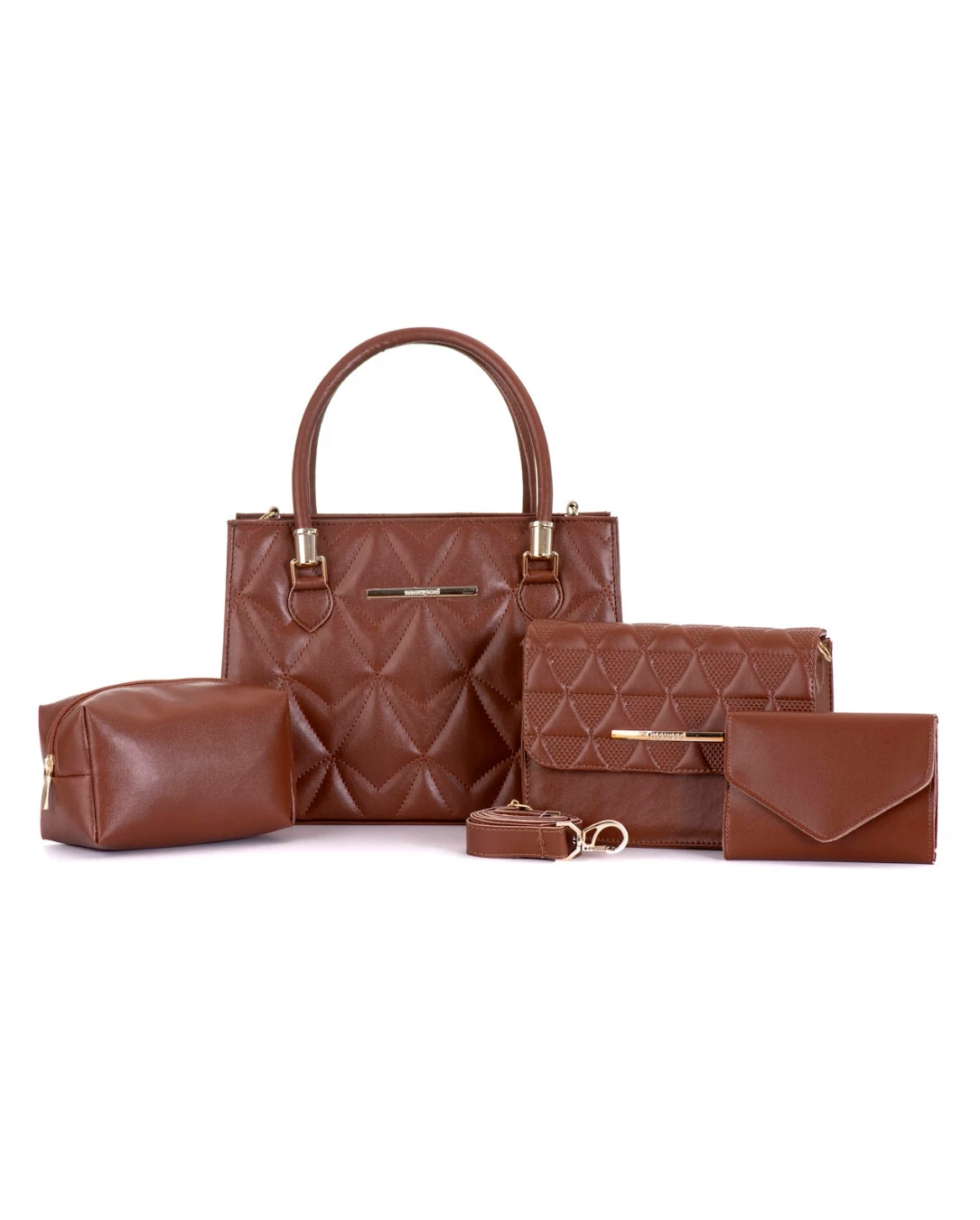 Kit 4 Bolsas Femininas De Ombro Lateral E Transversal Carteira e Necessaire