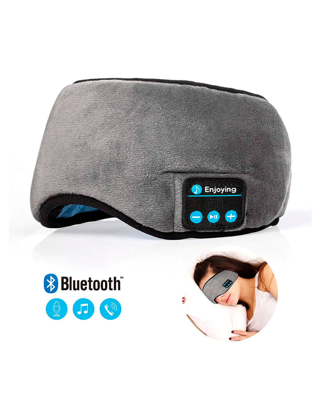 Tapa Olhos Máscara De Dormir Com Fone De Ouvido Bluetooth Confortável