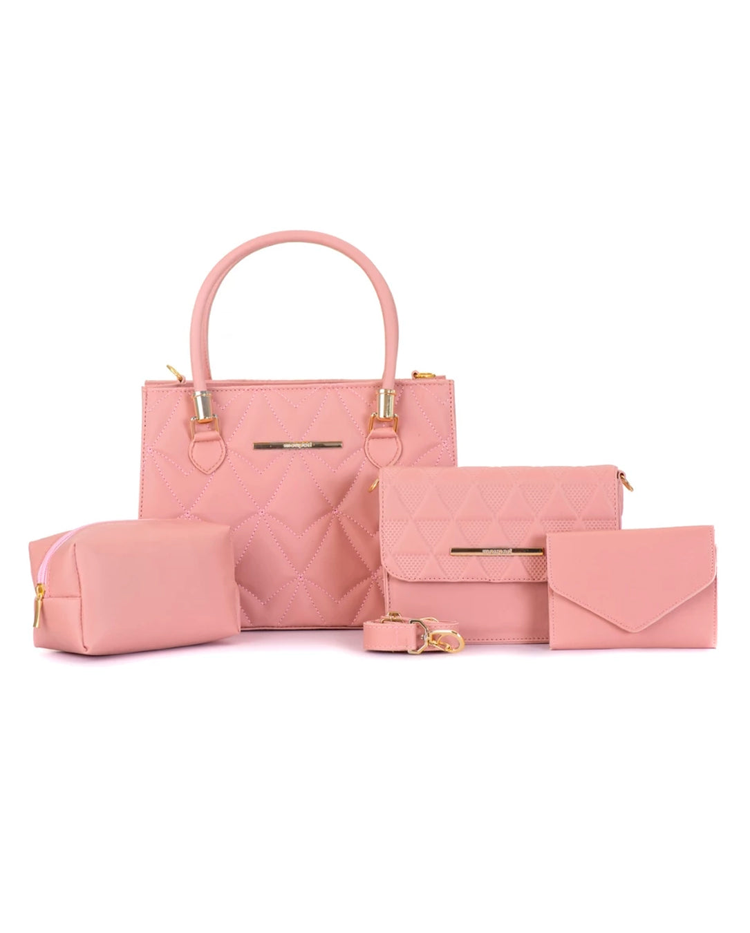 Kit 4 Bolsas Femininas De Ombro Lateral E Transversal Carteira e Necessaire