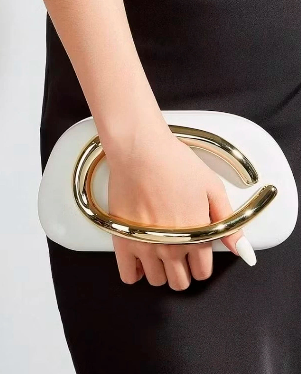 Bolsa Feminina Clutch De Festa Casamento Alça Corrente Dourada