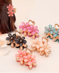 Kit Presilha De Cabelo Meio Amarrado Com Flor De Strass Tamanho Médio