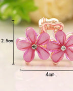 Kit Presilha De Cabelo Meio Amarrado Com Flor De Strass Tamanho Médio