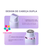 Depilador Elétrico Com Navalha Dupla Recarregável Com Tecnologia Indolor