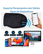 Tapa Olhos Máscara De Dormir Com Fone De Ouvido Bluetooth Confortável