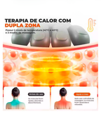 Massageador de Pescoço 8 Pontos Aquecimento Relaxamento Tensão Ombro Mãos