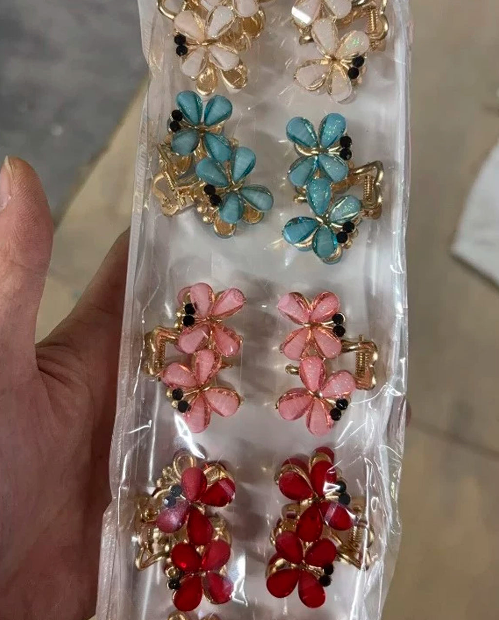 Kit Presilha De Cabelo Meio Amarrado Com Flor De Strass Tamanho Médio