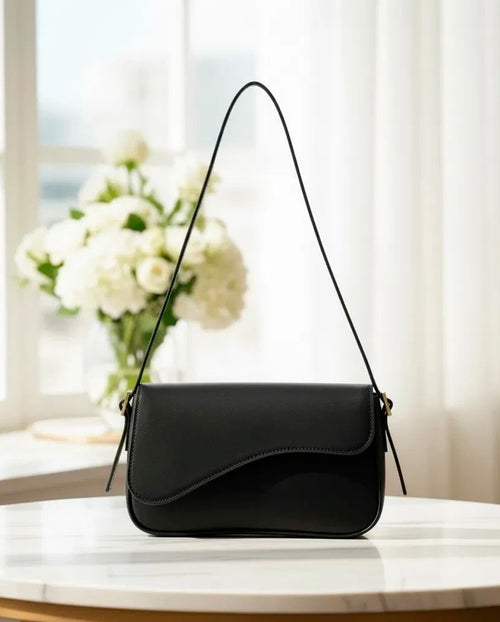 Bolsa Feminina Baguete de Ombro Transversal Alça Regulável Elegante