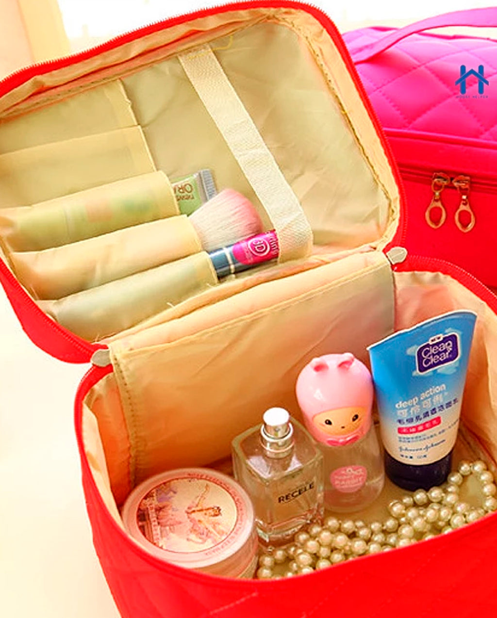 Bolsa Necessaire Organizador Feminino Alta Qualidade Estojo Grande