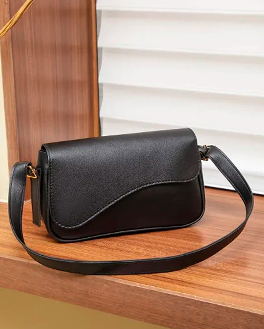 Bolsa Feminina Baguete de Ombro Transversal Alça Regulável Elegante