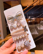 Kit 6 Peças Grampo Bico De Pato Clip Luxuosa Feminino Para Cabelos