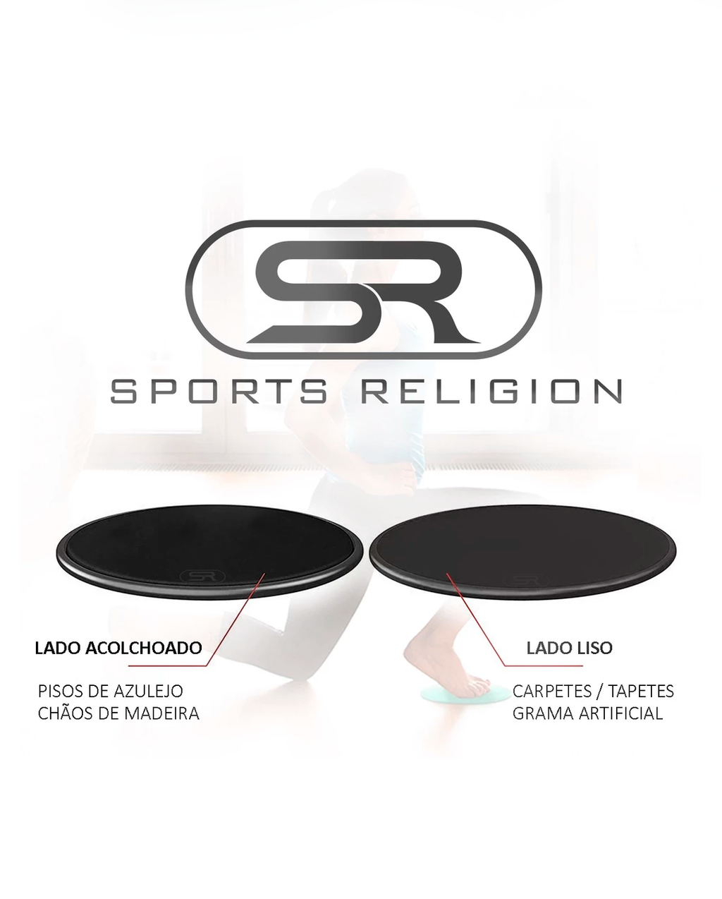 Par Disco De Deslizamento Slide Funcional Deslizante - Sports Religion