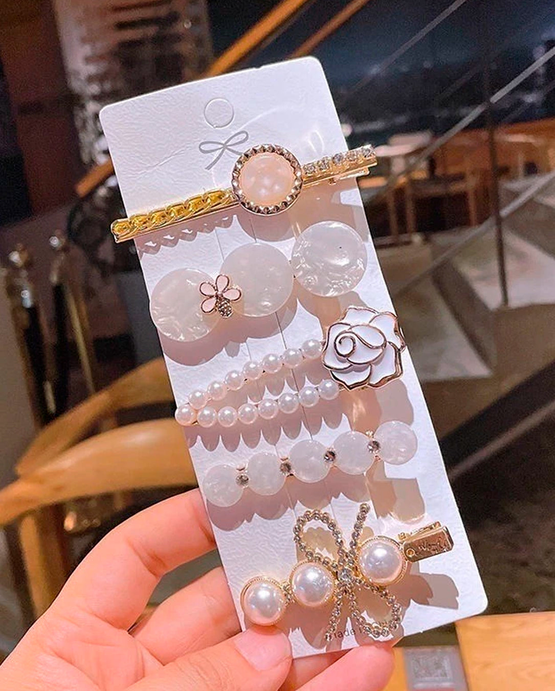 Kit 6 Peças Grampo Bico De Pato Clip Luxuosa Feminino Para Cabelos