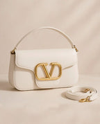 Bolsa Feminina De Mão E Transversal Modelo Elegante V Lux Com 2 Alças