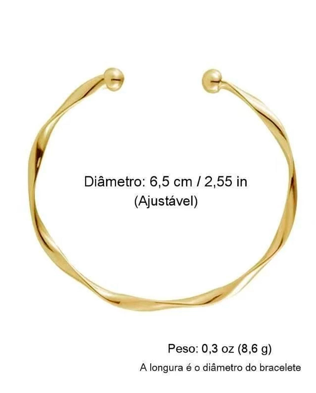 Pulseira Feminina Torcida De Alta Qualidade Banhada A Ouro