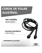 Corda De Pular Ajustável - Academia Funcional Agilidade Material Flexível E Leve