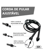 Corda De Pular Ajustável - Academia Funcional Agilidade Material Flexível E Leve