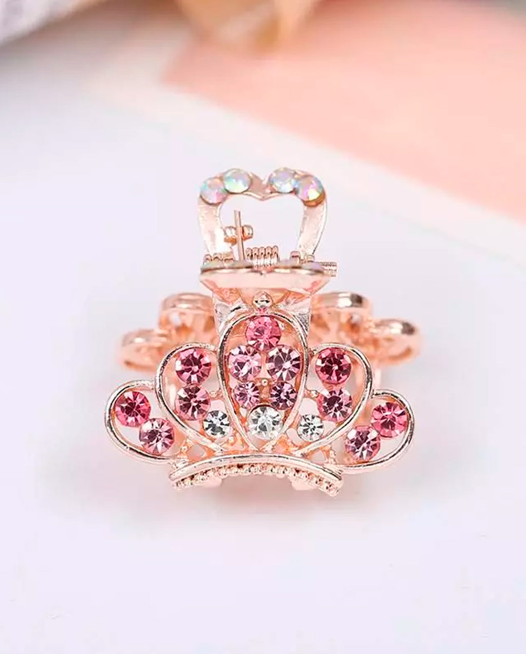 Kit 12 Mini Presilhas De Luxo De Metal Com Pérola Rose Feminino