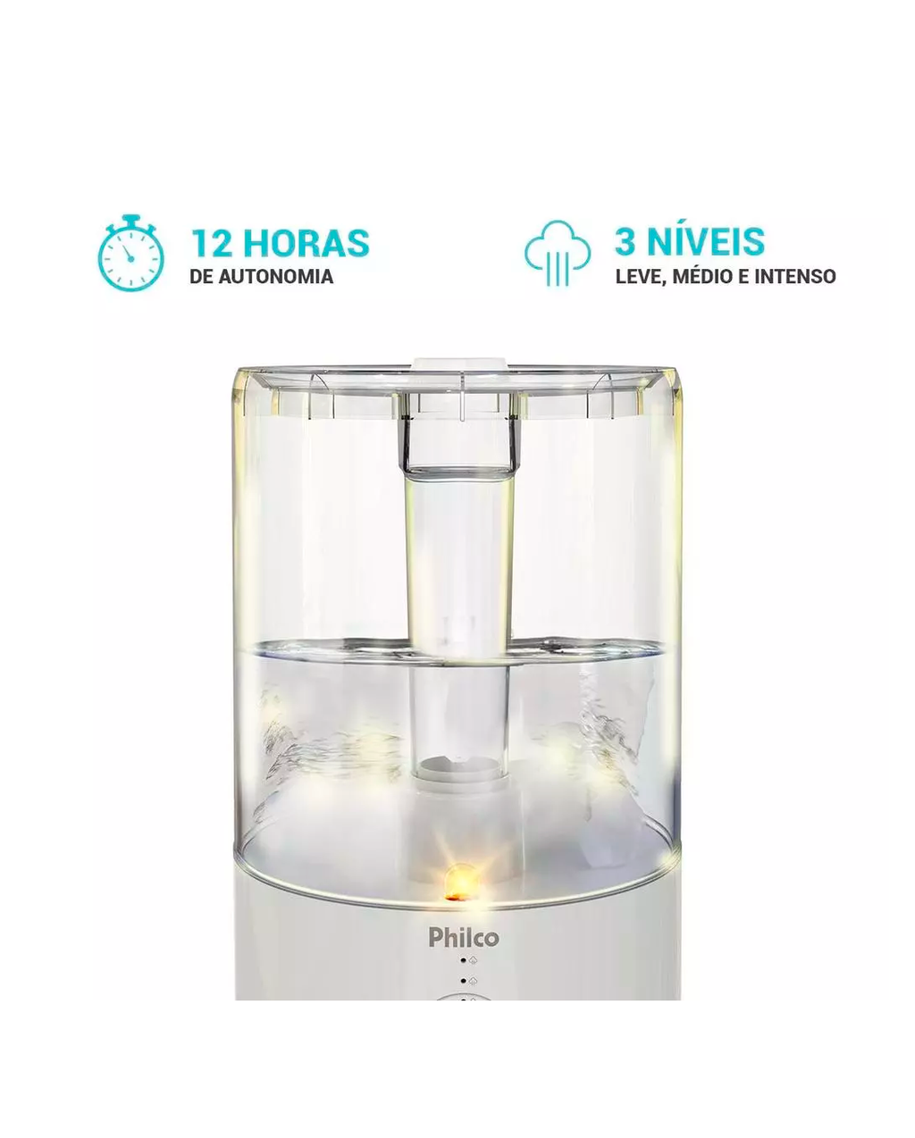 Umidificador 3 em 1 Philco 4,2L Óleos essenciais PUD04A